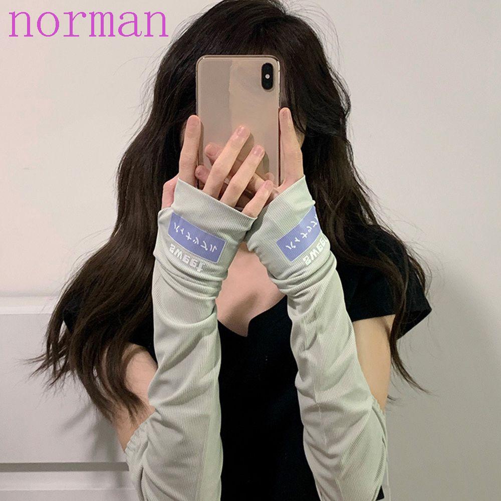 Ống Tay Chống Nắng Bằng Lụa Lạnh Mềm Mại Thoáng Khí Phong Cách Hàn Quốc Cho Nữ
