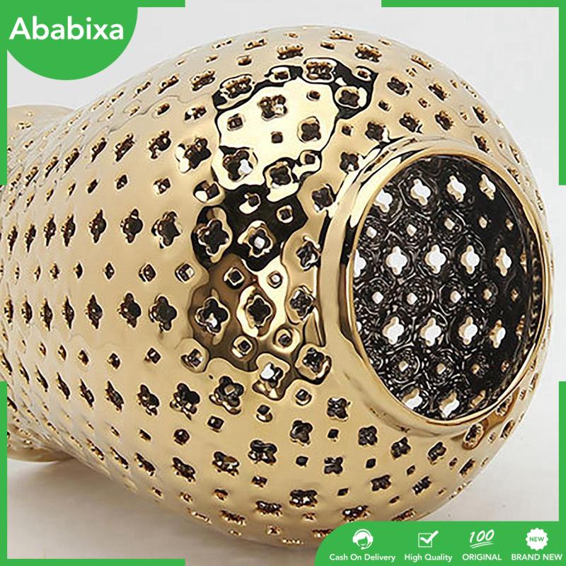 [Ababixa] Lọ Gốm Chạm Khắc Lưới Đựng Gừng Hoa Phong Cách Phương Đông Để Bàn Trang Trí Tiệc Đa Năng