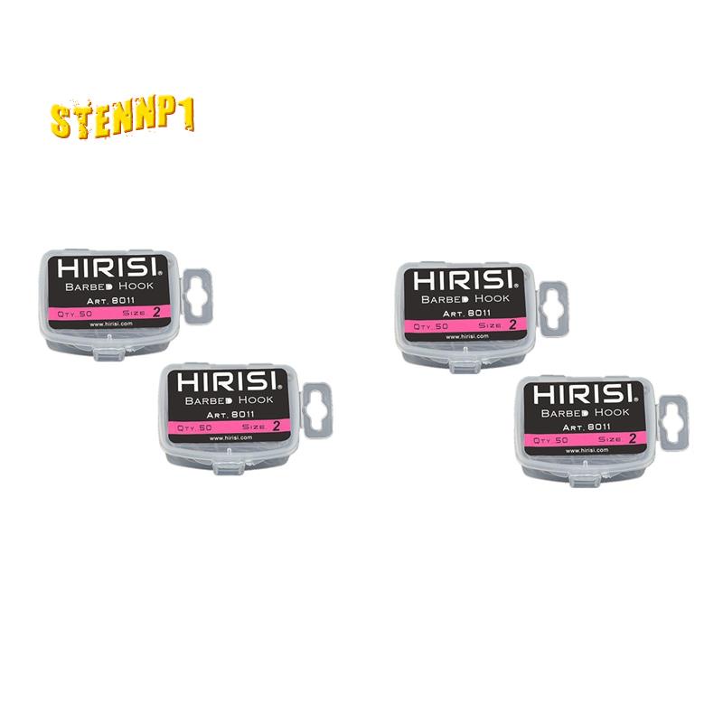 Bộ 200 Móc Câu Cá Bằng Thép Carbon Cao Cấp Kèm 100 Lưỡi Câu Số 8011 / 100