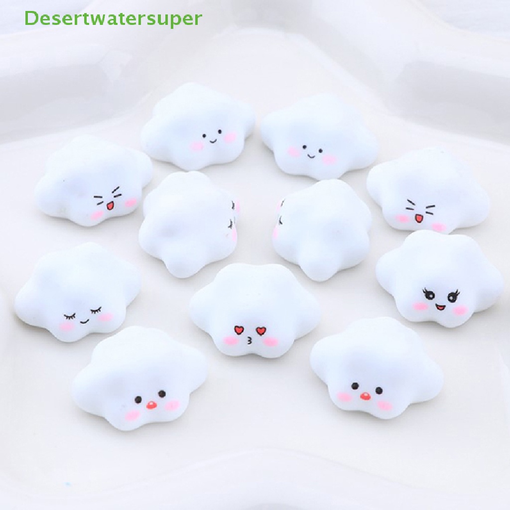 Dsvn Set 10 Tượng Nhựa Hoạt Hình Đám Mây Dạ Quang Nghệ Thuật Thủ Công Trang Trí Đáng Yêu