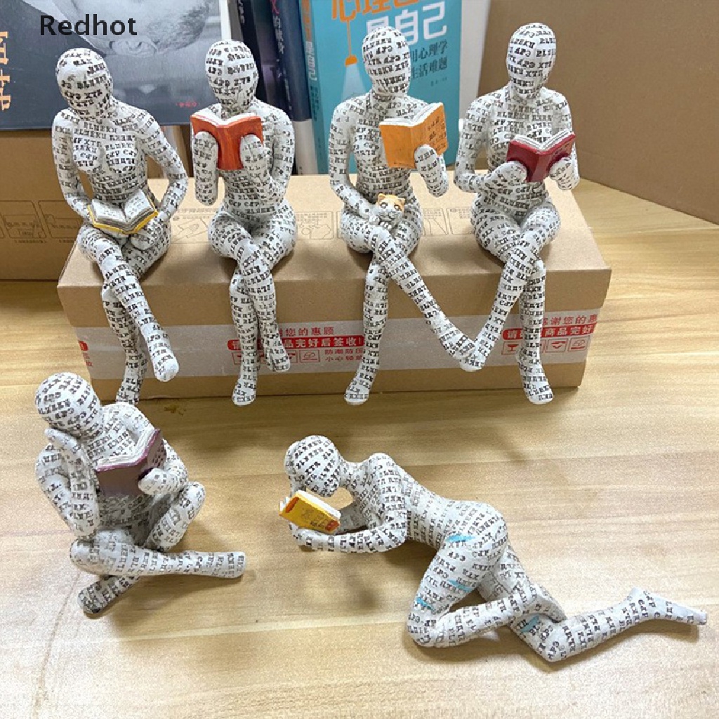 &lt; Redhot &gt; Tượng Đọc Sách Nữ Hiện Đại Bắc Âu Trừu Tượng Để Bàn Tượng Điêu Khắc