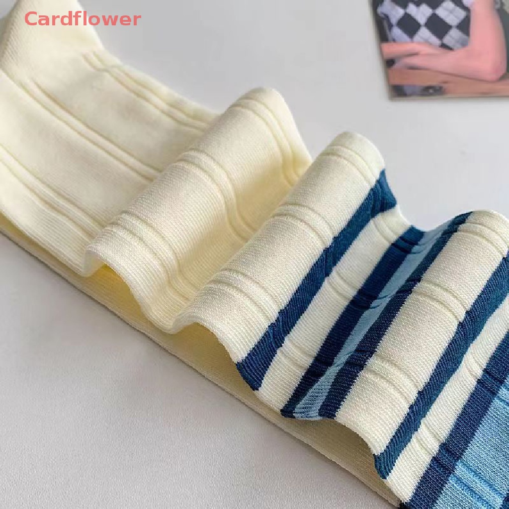 &lt; Cardflower &gt; Vớ Dài Qua Gối Mỏng Kẻ Sọc Nhiều Màu Sắc Thoải Mái Thoáng Khí Thoải Mái Mùa Hè Cho Nữ Sinh / Tiệc Sinh Viên / Tiệc Tùng Mới