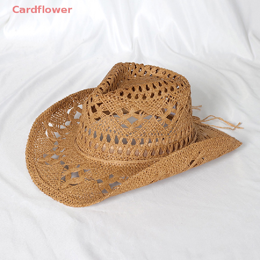 1 Chiếc Mũ Cao Bồi Đan Rơm Thủ Công Thường Ngày Cho Nam Và Nữ Mới