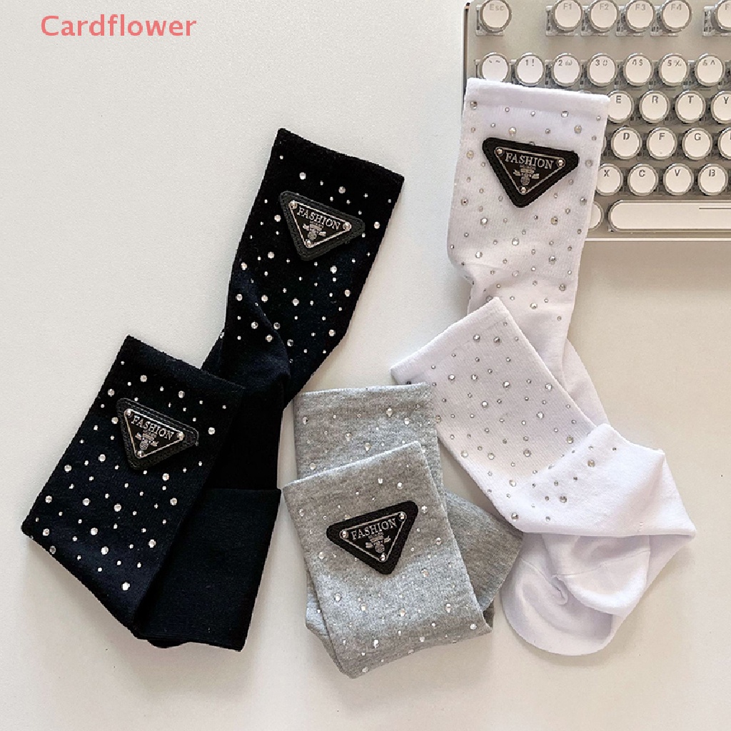 1 Đôi Vớ Cotton Nữ Họa Tiết Hình Tam Giác Thời Trang Mới