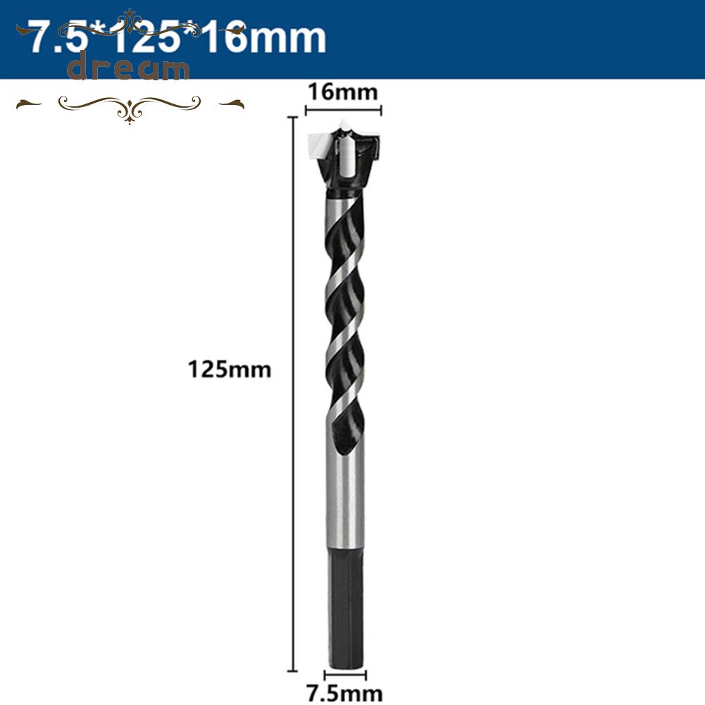 【DREAMLIFE】Core Drill Bit Drill Bit 1/4''(6.35mm) Shank 125mm Length 16mm-35mm 1Pc