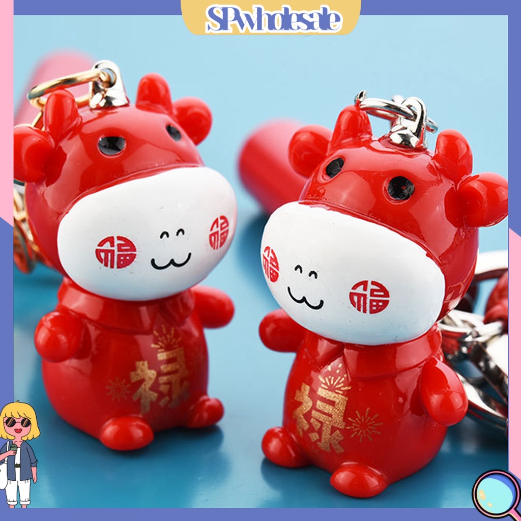 <SPwholesale> Móc Khóa Linh Vật Tài Lộc May Mắn Hoạt Hình Trung Quốc Có Đèn Pin