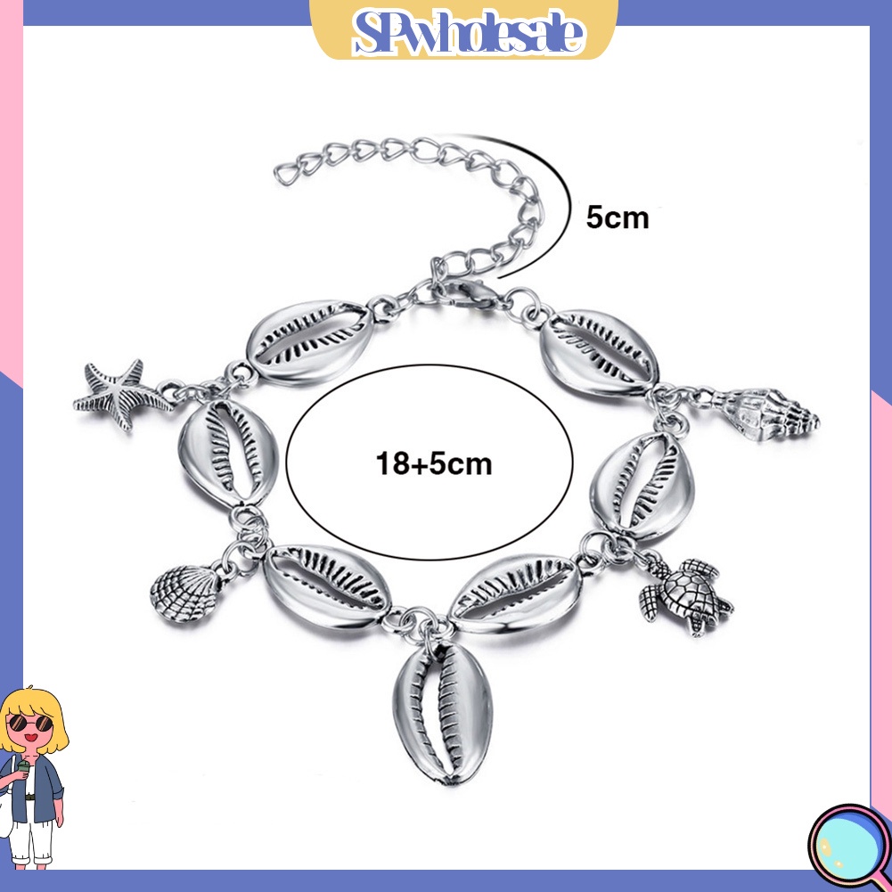 &lt;SPwholesale&gt; Lắc Chân Đính Vỏ Sò / Sao Biển / Rùa Phong Cách Bohemian Dành Cho Nữ