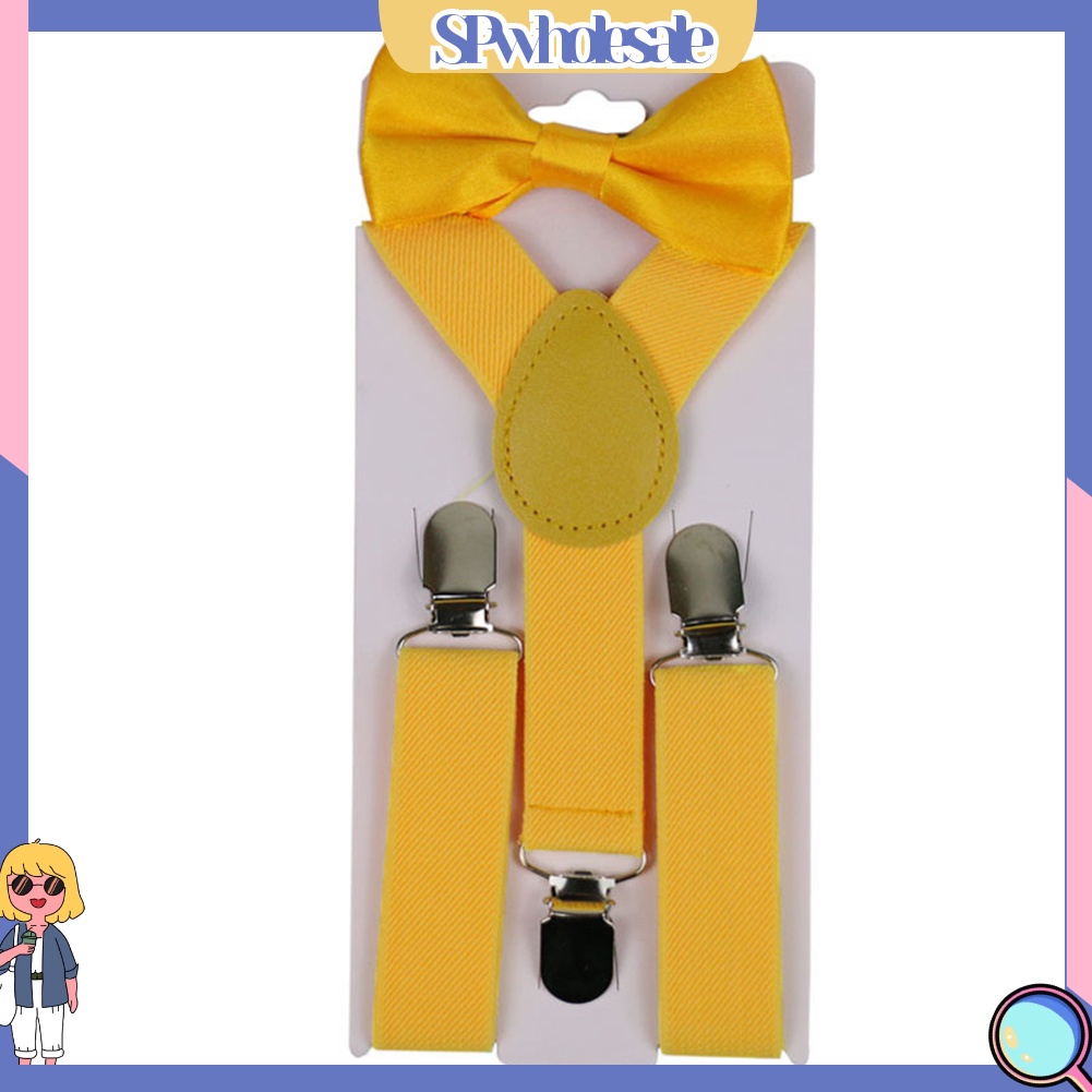 &lt;SPwholesale&gt; Set 2 Cà Vạt Nơ Chữ Y Màu Sắc Ngọt Ngào Cho Bé