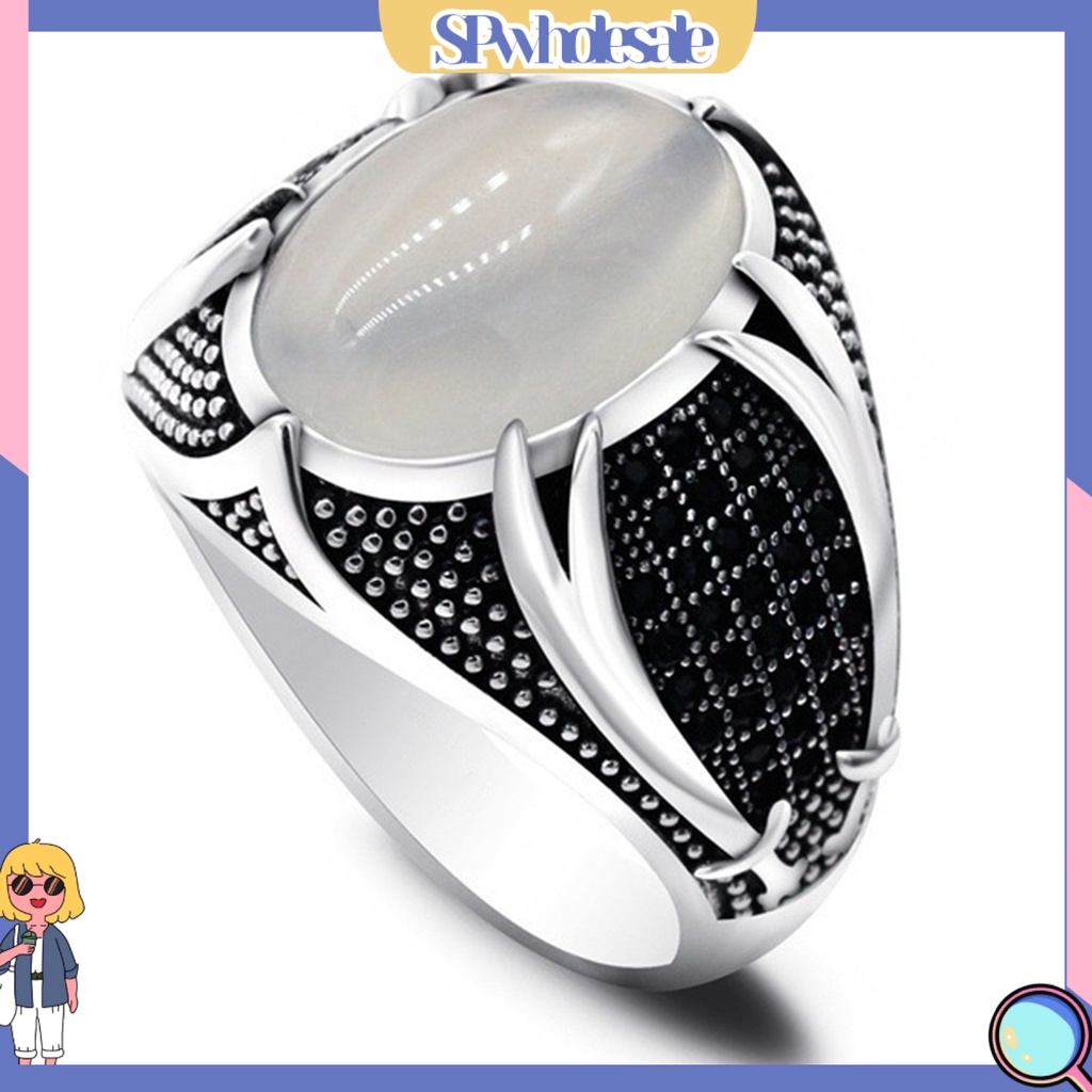 <SPwholesale> Nhẫn Đính Hôn Hợp Kim Tinh Tế Thân Thiện Với Da Retro Đơn Giản Cho Nam