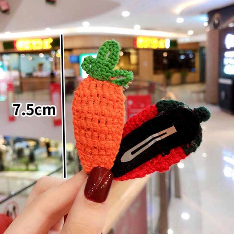 Kẹp tóc hình trái cây len thiết kế xinh xắn thời trang cho nữ totte.Store