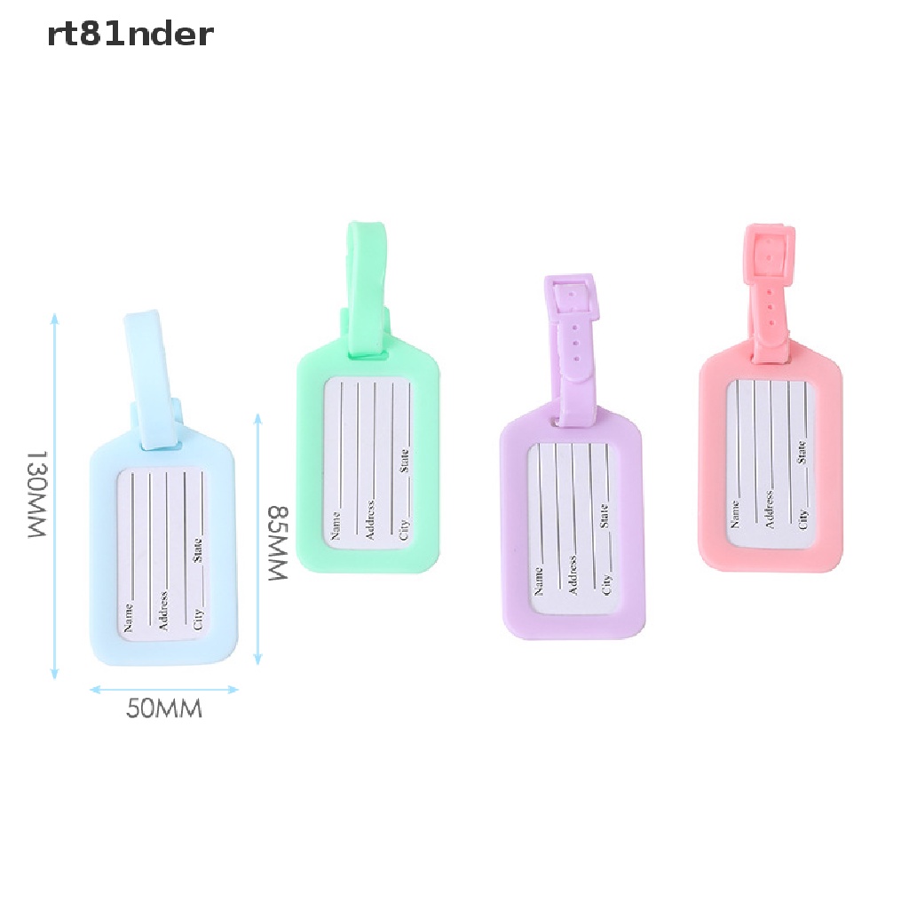 Rt 1 Thẻ Ghi Tên Hành Lý Bằng Nhựa Pvc Chống Nước Họa Tiết Hoạt Hình Sáng Tạo Cho Nam Và Nữ