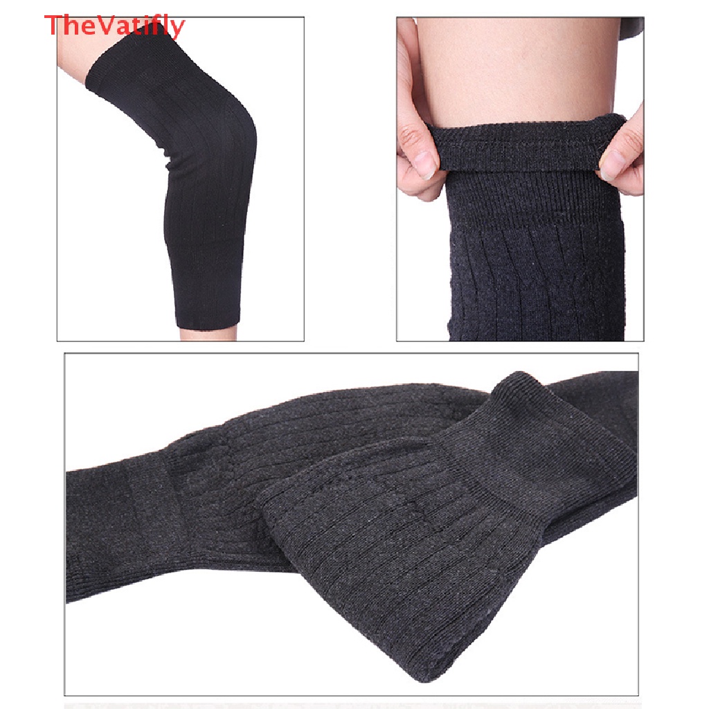 [Thevalifly] Miếng Đệm Bảo Vệ Đầu Gối Bằng Cashmere Dày Giữ Ấm Linh Hoạt Bảo Vệ Giữ Ấm Mùa Thu Đông Khi Đi Xe Đạp