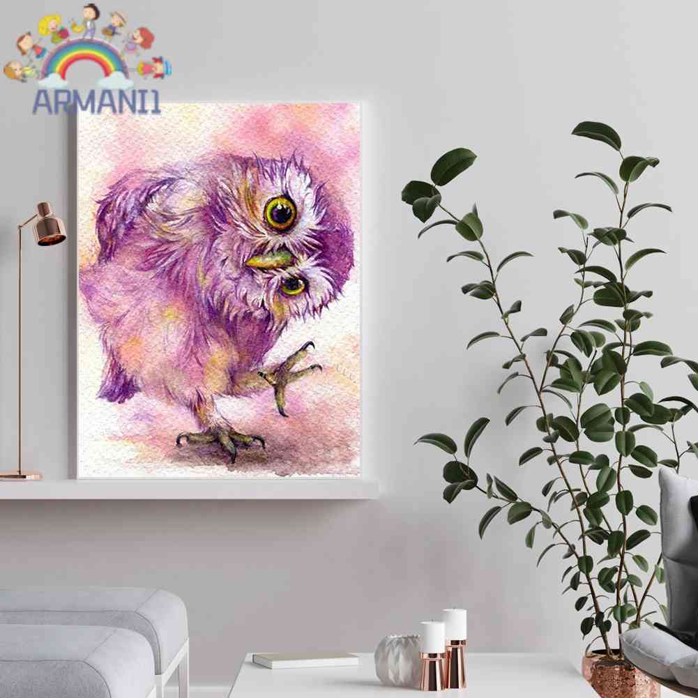 Tranh Đính Đá Kim Cương Toàn Bộ 5D DIY Hình Vẽ Con Cú