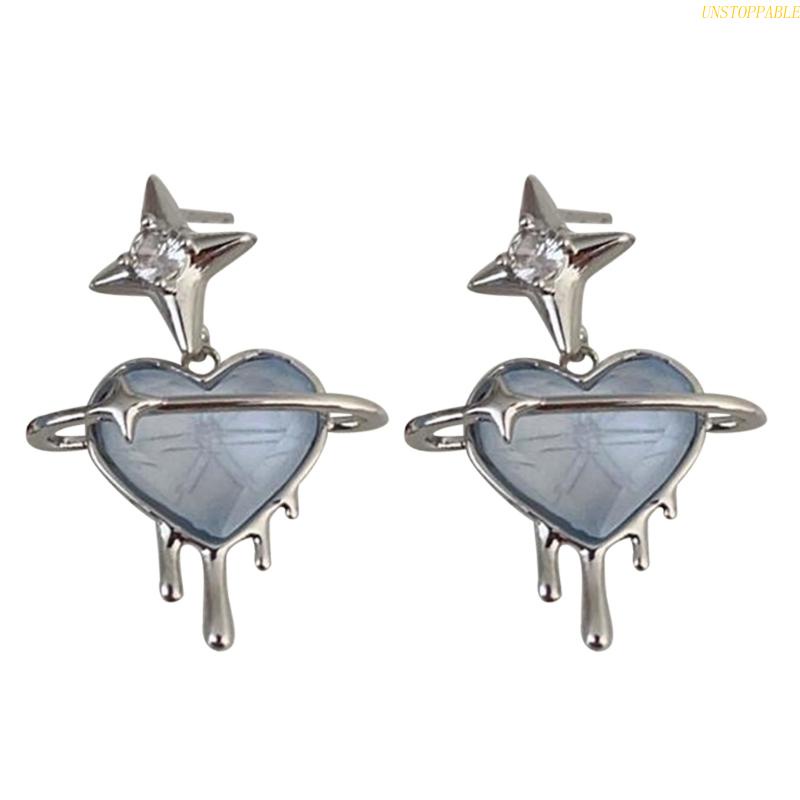 Khuyên Tai Dạng Hạt Hình Ngôi Sao / Trái Tim / Giọt Nước Thời Trang Dự