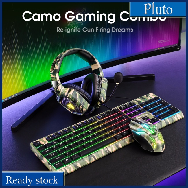 Mới Bộ Tai Nghe Chuột Và Bàn Phím Có Đèn Nhiều Màu Sắc Dành Cho Game Thủ