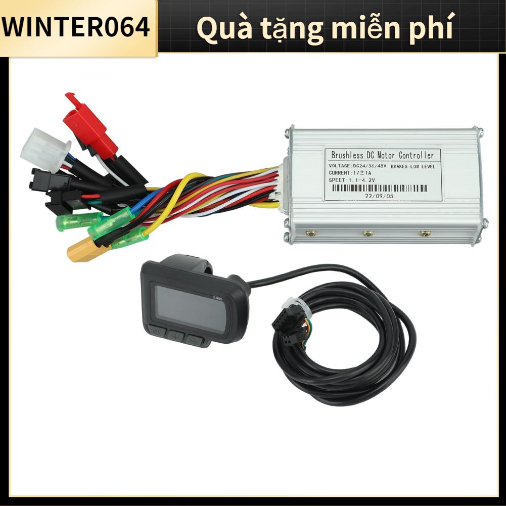 Bộ Điều Khiển Động Cơ Xe Đạp Điện 24V 36V 48V 250W 350W 17A Với Bộ Đồng Hồ Đo EN06 LCD