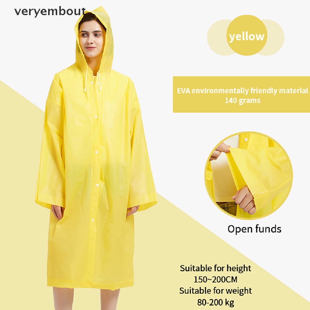 Áo Mưa Dày Dặn Chống Thấm Nước Có Mũ Trùm Tiện Dụng Cho Nam Và Nữ
