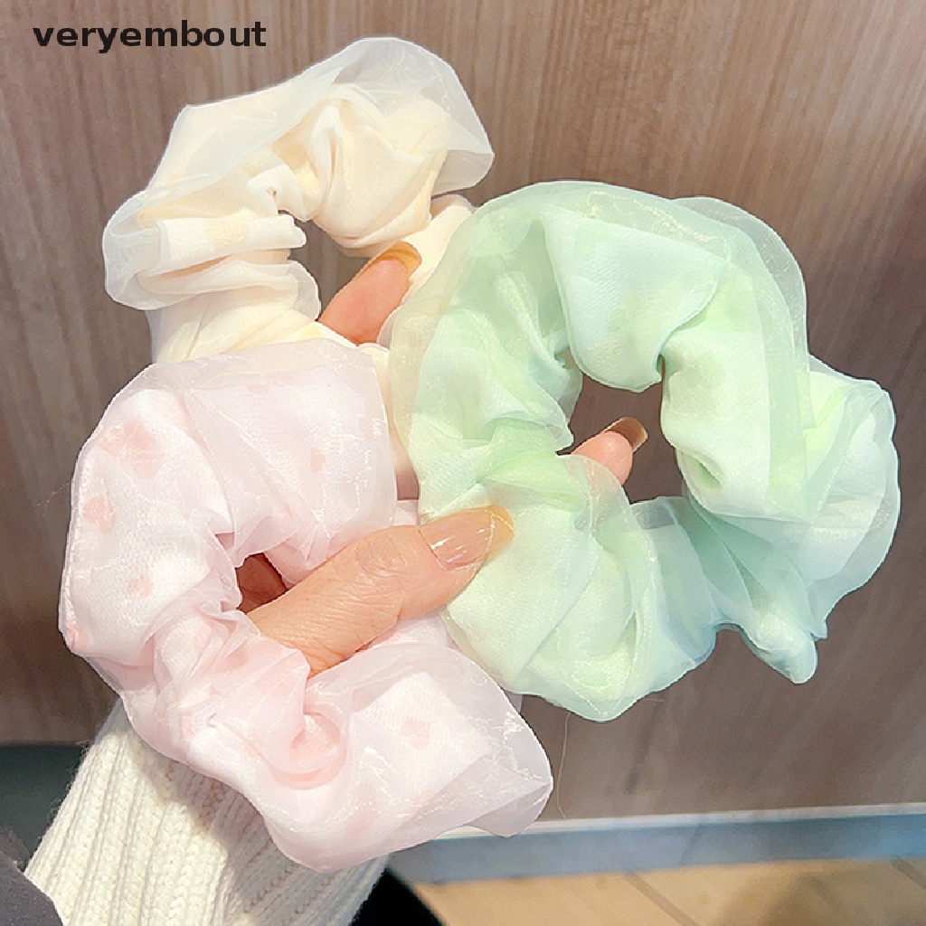 Dây Cột Tóc Hai Lớp Phô Mai Cỡ Lớn Cảm Giác Cao Thanh Lịch Đa Năng