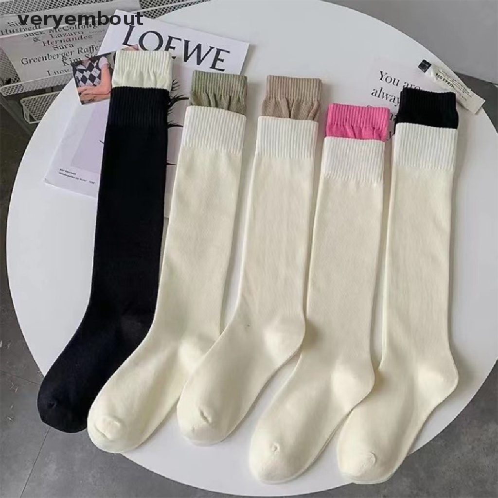 Vớ Cotton Cao Cấp Giữ Ấm Miệng Phối Màu Thời Trang Thu Đông Phong Cách Hàn Quốc Dành Cho Nữ