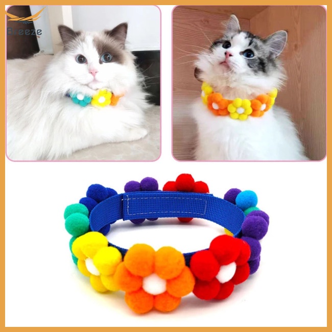 Vòng Cổ Handmade Họa Tiết Hoa 4 Kích Cỡ Dành Cho Thú Cưng