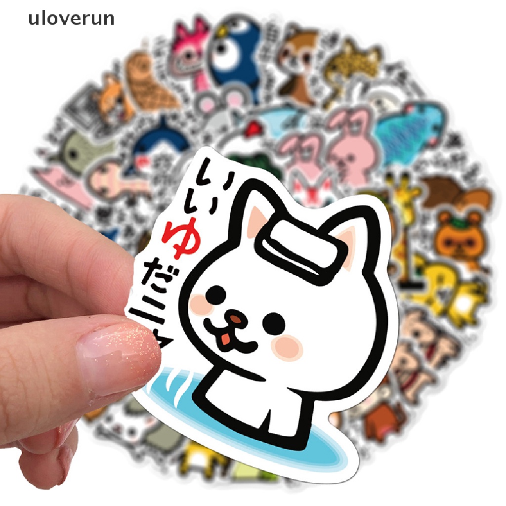 Bộ 50 Miếng Dán Trang Trí Ván Trượt / Điện Thoại Họa Tiết Hoạt Hình Kiểu Hàn Quốc DIY