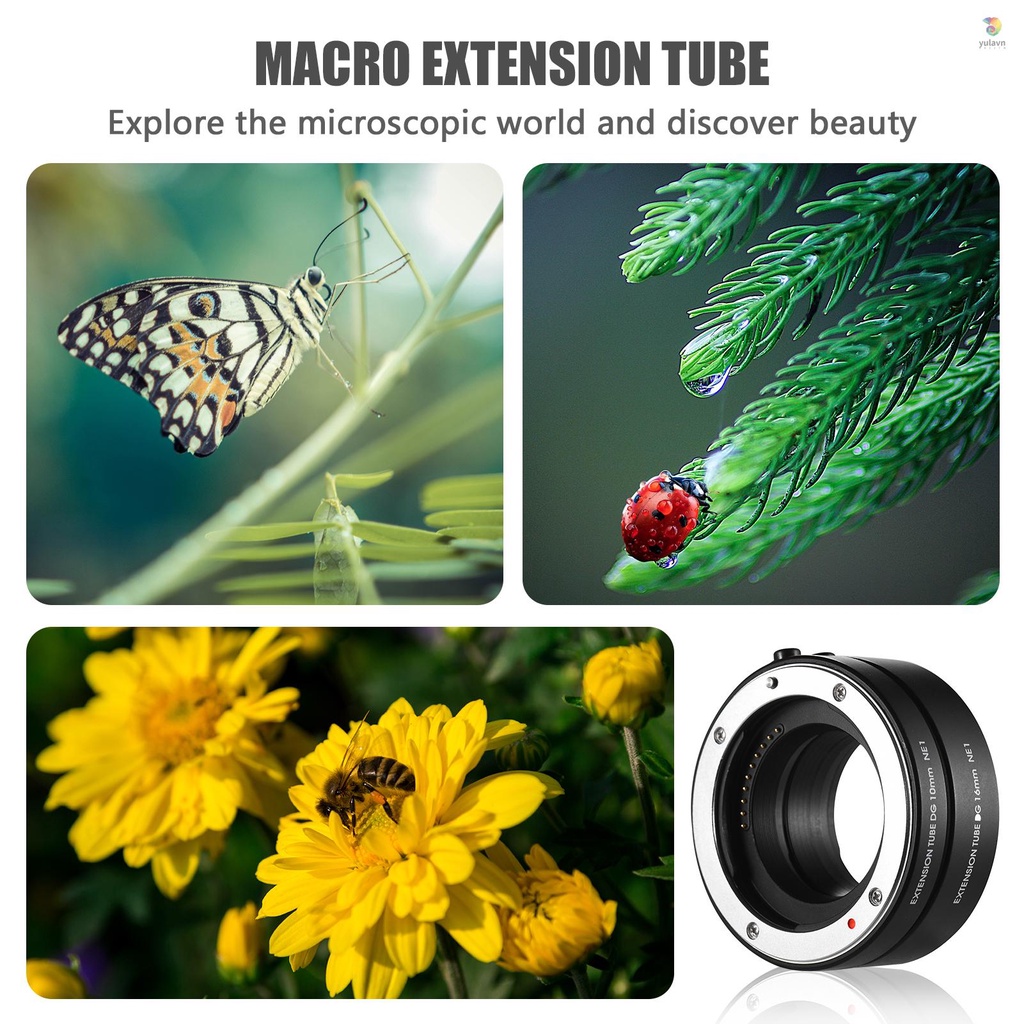 Vòng Ống Mở Rộng 10mm + 16mm Cho A7 A7R A7S NEX7 NEX6 NEX-5N NEX-5C NEX-5R NEX-C3 NEX-F3