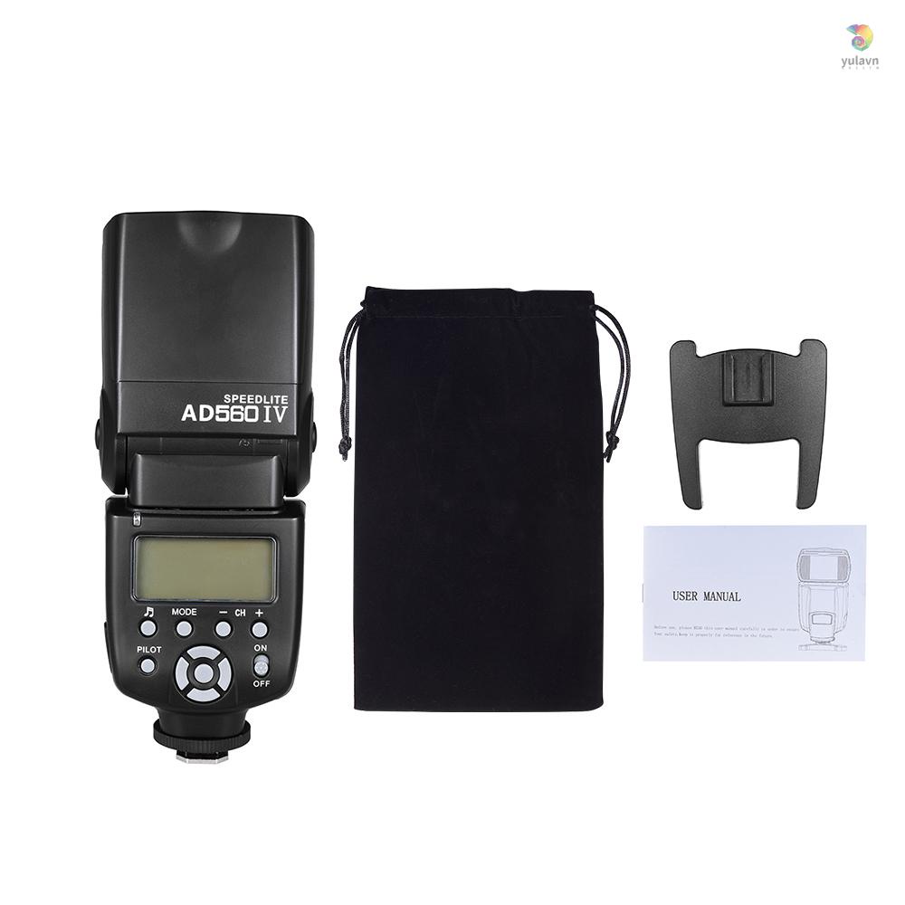 ANDOER Đèn Flash yula AD560 IV 2.4G Không Dây Cho Máy Ảnh DSLR GN50