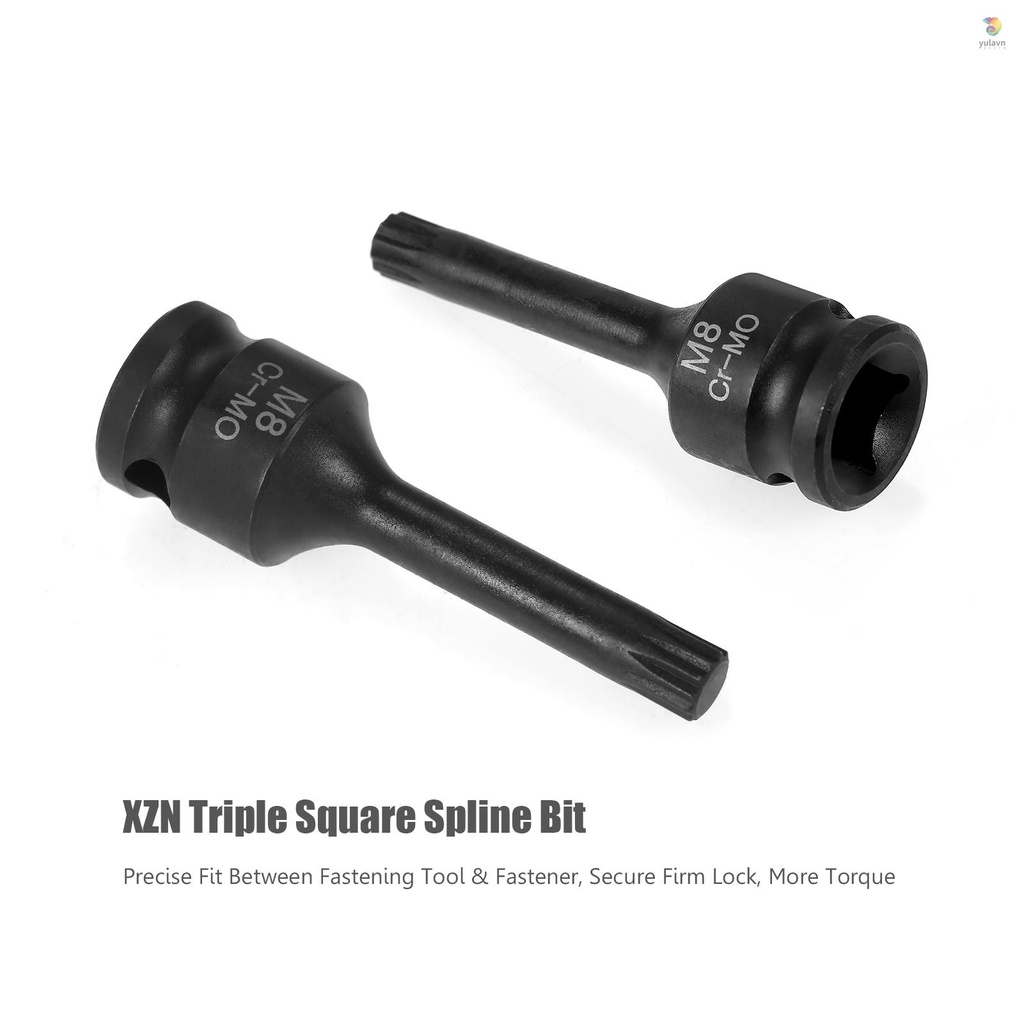 Bộ 7 Đầu Nối Vuông Bằng Thép 3 / 8-inch (5mm 6mm 7mm 8mm 10mm 12mm 14mm) XZN Cr-Mo