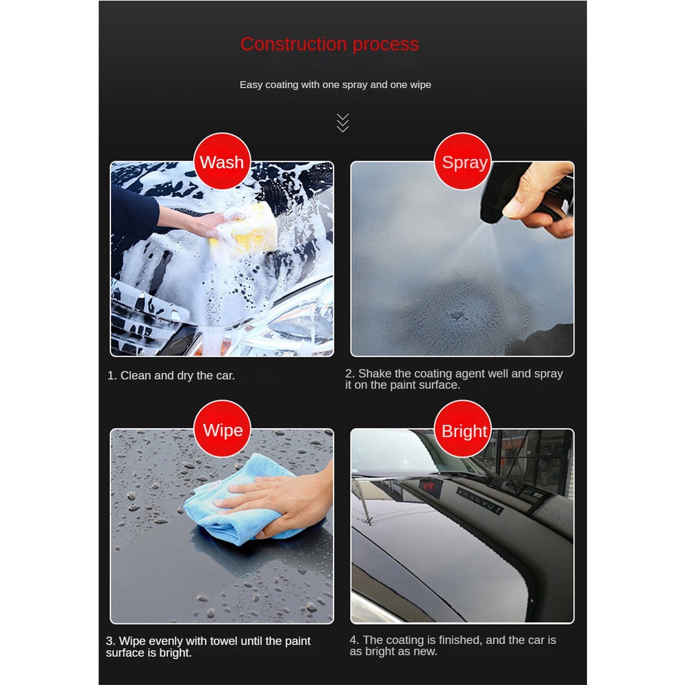 Sơn Phủ Xe Hơi Bằng Gốm 500Ml 9H Nano Lỏng Sơn Đánh Bóng Chống Thấm Nước Pha Lê Kỵ Nước Độ Cứng Sáp Đánh Bóng Xe Hơi