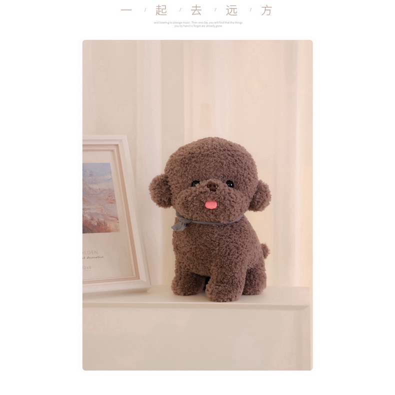 Chú Chó Bichon Nhồi Bông Dễ Thương Dùng Làm Gối Ôm