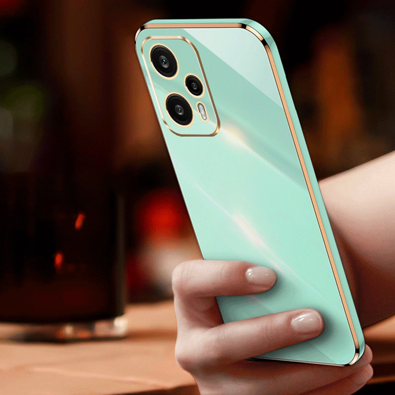 Ốp Điện Thoại TPU Silicone Mềm Màu Kẹo Mạ Viền Cho Xiaomi Redmi Note 12 Turbo Redmi Note 12 4G 12 Pro Plus 5G