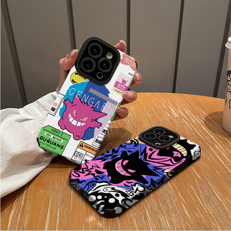 Ốp Điện Thoại Da Silicon Mềm Dáng Vuông Hình anime Cho iPhone 11 12 13 14 pro Max Xs Max Xr X 7 8 Plus