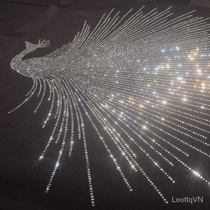 Hàng Mới Về Nhãn Dán Quần Áo Đính Đá Họa Tiết Thiên Nga Siêu Nhấp Nháy Phong Cách Mới DIY Jtmm