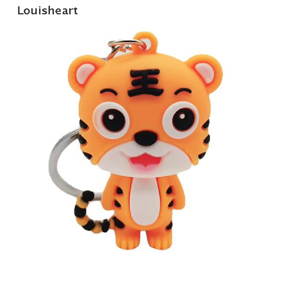 Louisheart Móc Chìa Khóa Bằng Silica Gel Hình Chú Hổ Hoạt Hình Dễ Thương Dành Cho Nữ TFG