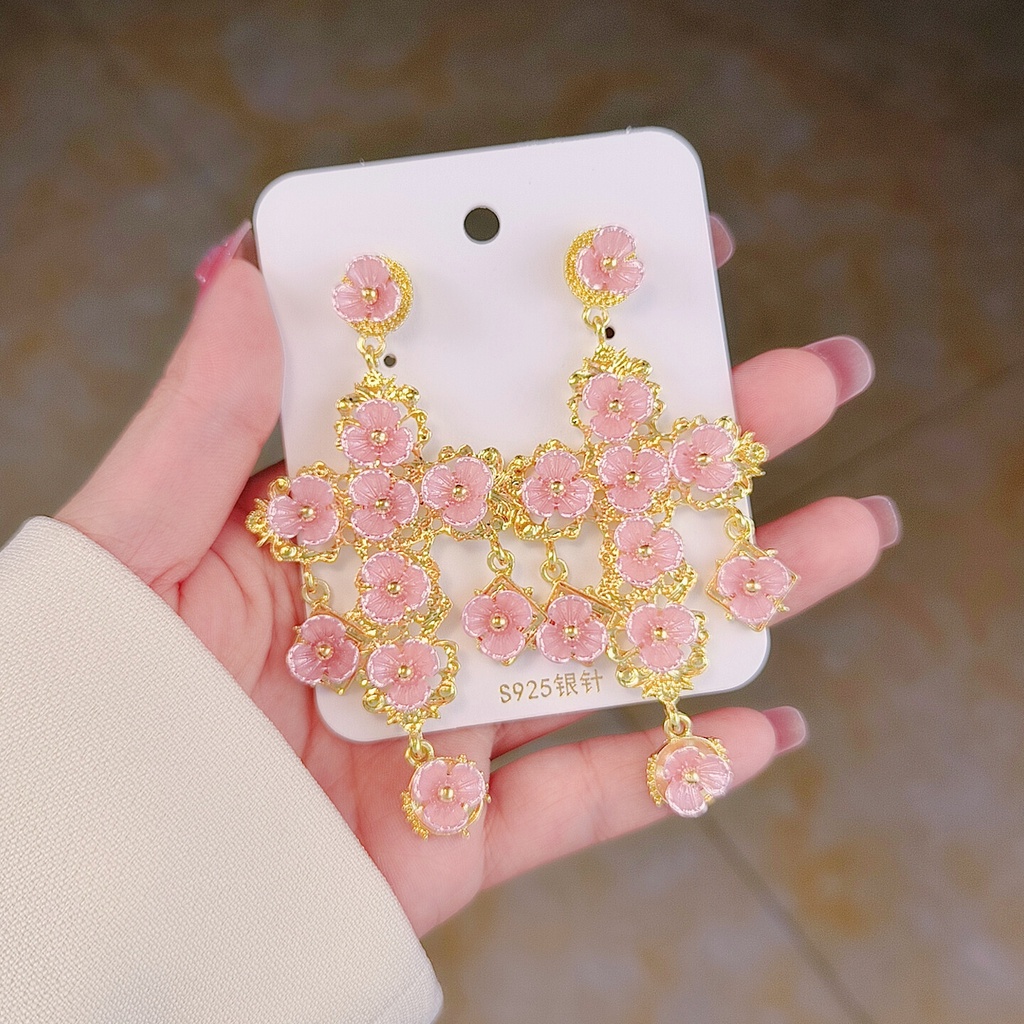 Bông Tai Nhiều Lớp Hình Chữ Thập Phong Cách Âu Mỹ Bohemian