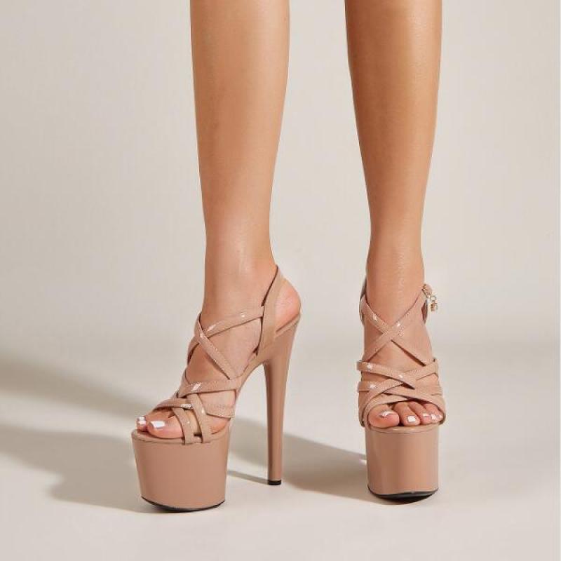 Giày Cao Gót 17CM Hở Ngón Thiết Kế Quyến Rũ Cho Nữ