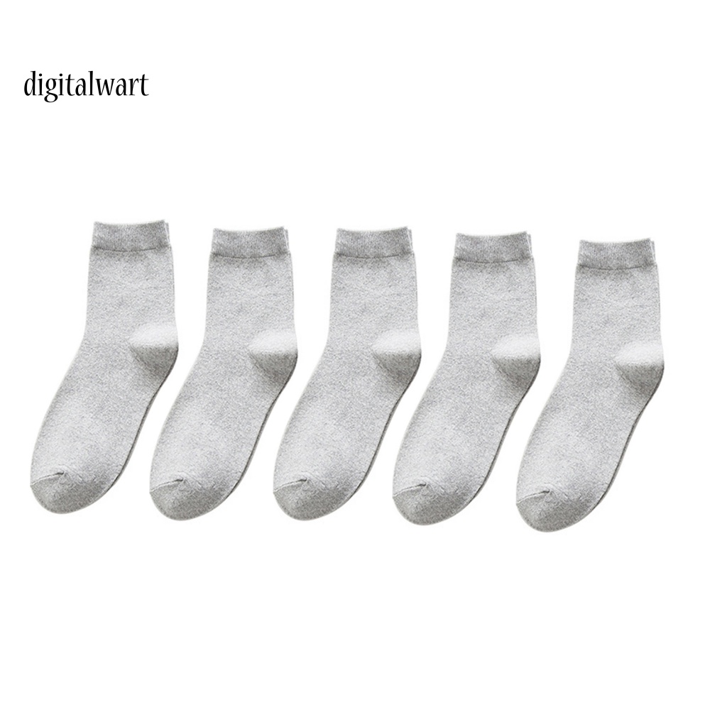 Kỹ Thuật Số| Set 5 Đôi Vớ Thể Thao Thấm Hút Mồ Hôi Màu Sắc Đơn Giản Dành Cho Nam