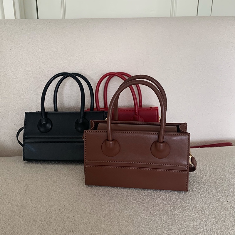 Túi xách đeo chéo IELGY dáng vuông nhỏ gọn phong cách cổ điển thời trang đơn giản dây tháo rời được dài 125cm