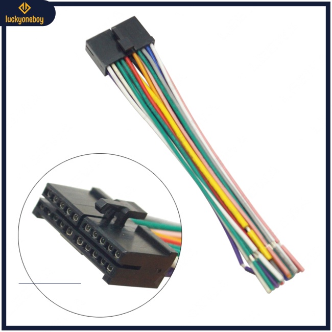 Dây Cáp Kết Nối Âm Thanh Đầu Cd Dvd 20pin Hình Chữ T Chuyên Dụng Cho Xe Hơi