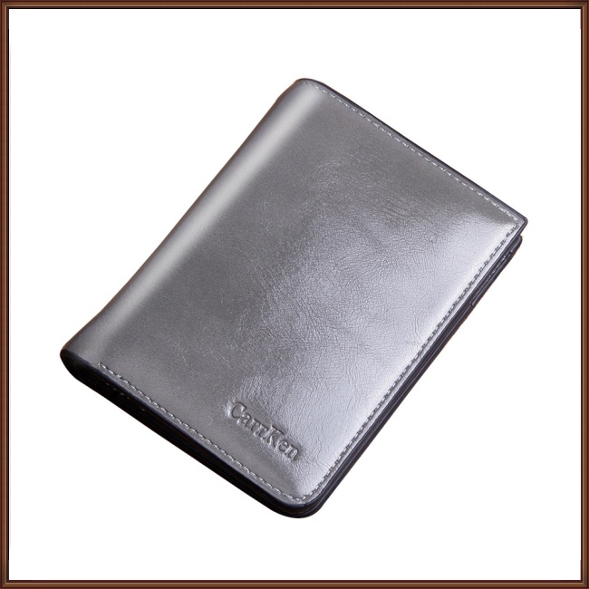 Ví Da Pu Dáng Ngắn Đựng Thẻ / Tiền Xu Có Khóa Kéo Kiểu Retro Cá Tính Cho Nam