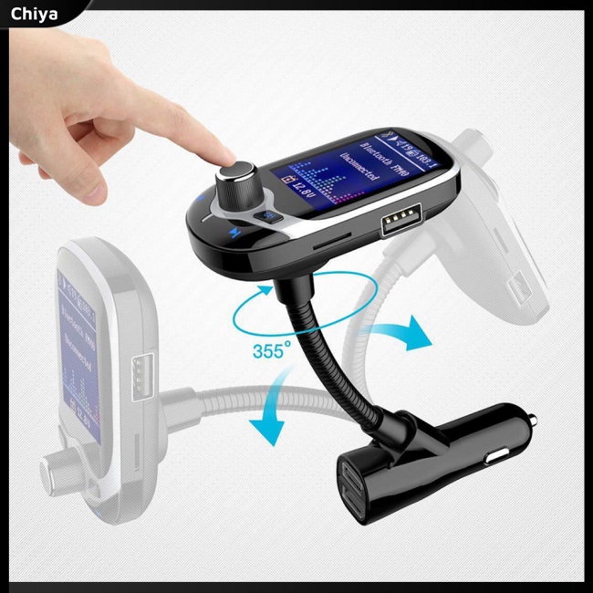 Máy Nghe Nhạc Mp3 Kết Nối Bluetooth 5.0 Fm Hai Cổng Usb Qc3.0 / Thẻ tf Cho Xe Hơi