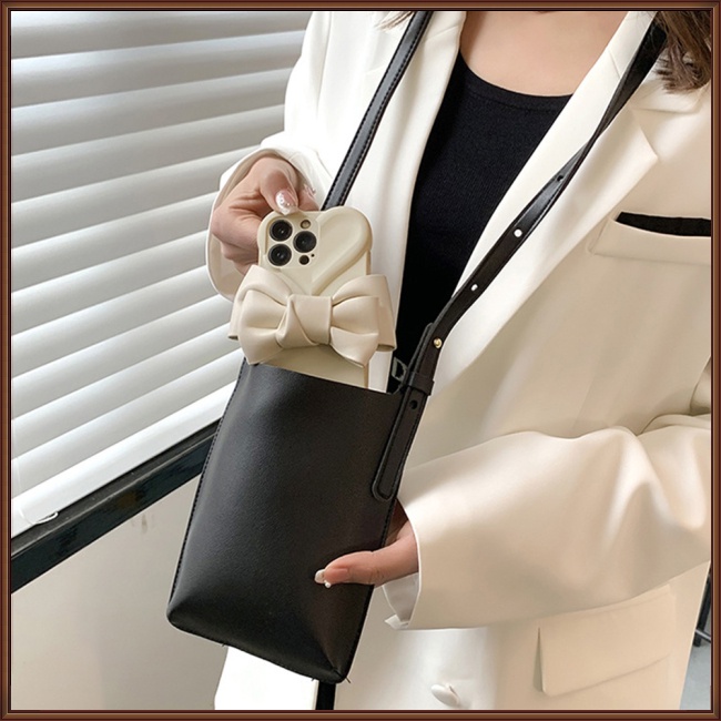 Túi Da Đeo Chéo Mini Đựng Điện Thoại Phong Cách Retro Thời Trang Cho Nữ