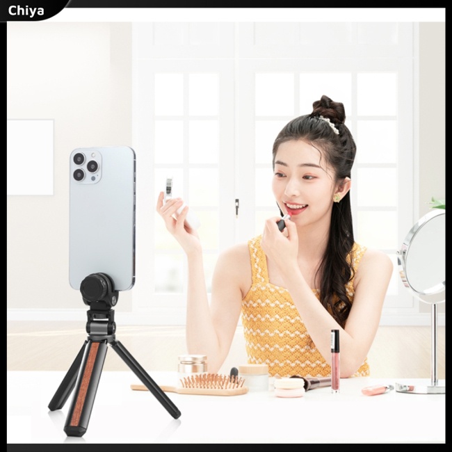 Giá Đỡ Ba Chân Mini Bằng Gỗ Dát Đá Di Động Đa Năng Ốc Vít 1 / 4 Inch Có Thể Gập Gọn