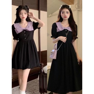 Đầm Dáng Chữ A Cổ Búp Bê Chiết Eo Kiểu Pháp Thời Trang Mùa Hè Cho Nữ