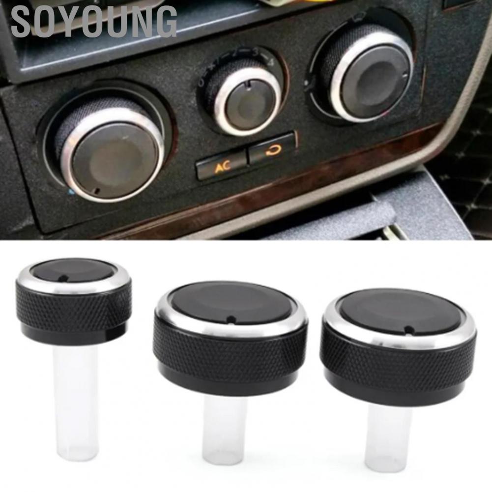 Soyoung Air Conditioning Knob  AC Control Long Lasting High Strength Aluminium Alloy for Autos