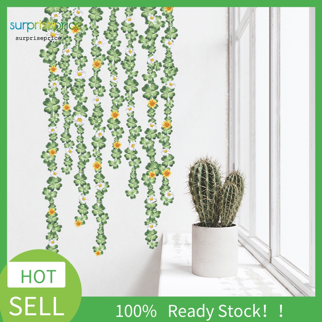 Set 2 Sticker PVC Dán Tường Tự Dính Họa Tiết Dây Leo Trang Trí Nhà Cửa