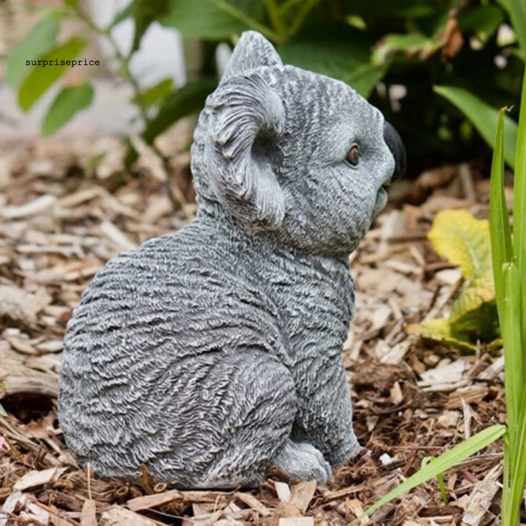 Mô Hình Gấu Koala Màu Xám Sống Động Dùng Trang Trí Sân Vườn