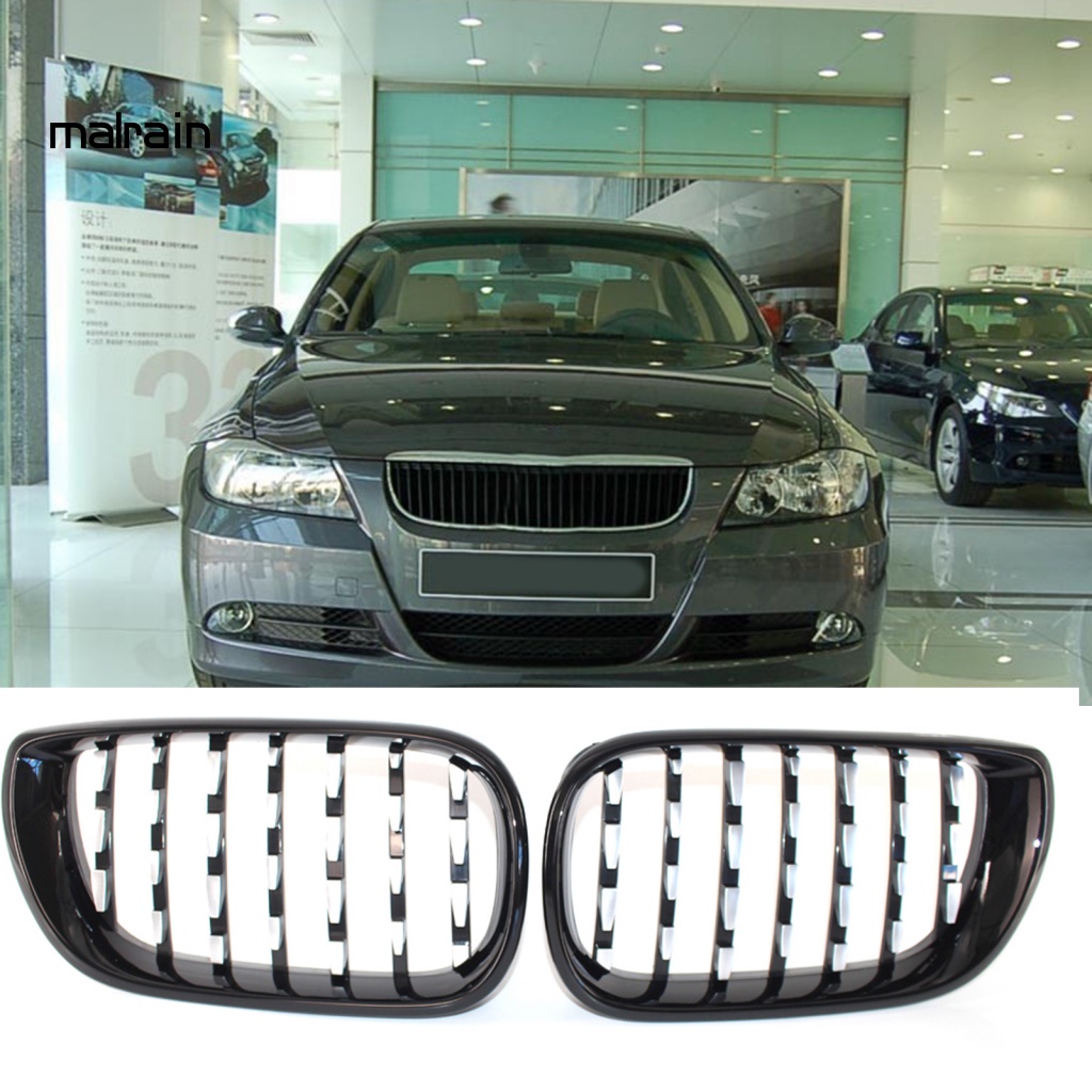 Set 2 Lưới Tản Nhiệt Phía Trước Trái Phải ABS Cho Xe Hơi 51132158542 51132158543 Cho BMW 3 Series E46 4 Cửa 2002-2005