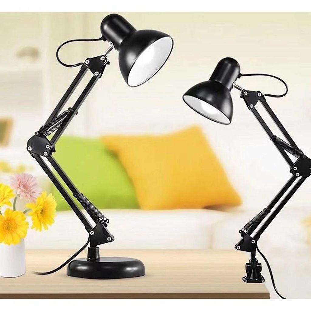 Đèn để bàn kèm kẹp bàn đa năng Đen( bao gồm bóng đèn) jimmychan168