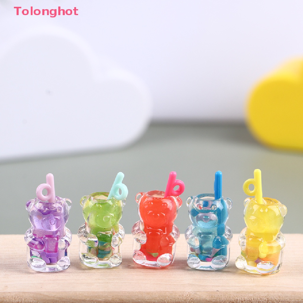 Set 5 Mô Hình Ly Nước Ép Trái Cây / Gấu DIY Trang Trí Nhà Búp Bê 1: 12